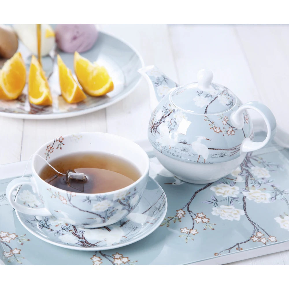 Afternoon tea set tea pot Cup plate English bone china tea set single cup pot ceramic classical crane