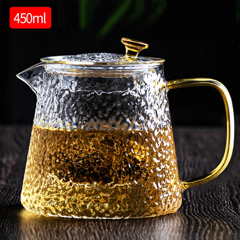 عالية الجودة مقاومة للحرارة الزجاج براد شاي الصينية Teaware الكونغ فو طقم شاي Puer غلاية إبريق قهوة زجاجي مريحة مكتب إبريق الشاي